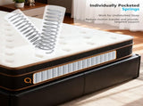 12 Inch Twin Mattress, Spring Mattress with Black-Gold Trim & White Surface, Medium Firm Support for 45429928