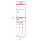 Classic Bar Cabinet, Two Drawers, Twelve Built-in Wine Rack-Black B07091835