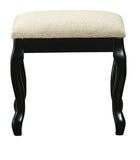 Classic 1pc Vanity Set w Stool Black Color Drawers Open-up Mirror Bedroom Furniture Unique Legs B011113335