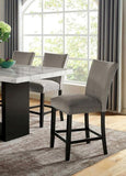 Attractive Set of 2pc Counter Height Chairs Dining Room Furniture Gray Flannelette Seat Nailhead B011P246278