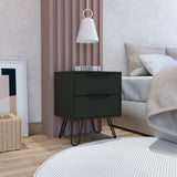 Nuvo Nightstand,Two Drawers, Hairpin Legs B128P148765