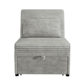 Contemporary Sleeper Sofa Chair Pillow Plush Tufted Seat 1pc Convertible Sofa Ash Color Wide-Welt B011P281839