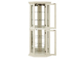 Lighted Corner Curio Cabinet - Glass Display Shelf with Tempered Glass Doors, Adjustable Shelving, W1758P300131