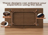 51.2" Solid Wood Extendable Dining Table, Folding Rotating Drop Leaf Design with Walnut Finish, W6013P585113