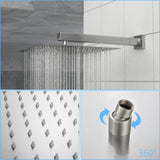 Shower System with Adjustable Slide Bar,10 Inch Wall Mounted Square Shower System with Rough-in W124382454