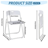 ZNTS 6 Pack Plastic Folding Chairs, Stackable Commercial Chairs, Portable Event Seats Indoor Outdoor for 67952361