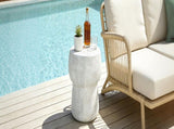 U_Style Outdoor Patio Accent Table with Crack process , Morden Concrete coffee Table with Double N711P422075K