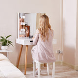 ZNTS Dressing table with LED lights-White W2181P154699