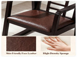 Heavy-Duty Solid Wood Rocking Chair, Ergonomic Accent Armchair with Breathable Ladder Back for 58972745