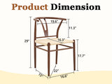 Wesborn Chair-Y-shaped Medieval Style Armchair for Dining Table, Woven Seat W2920P430784