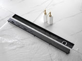 36 Inch Offset Linear Drain with Reversible Flat & Tile Insert Cover, 304 Stainless Steel W2287P480795