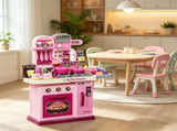 Kids Play Kitchen with Lights & Sounds 33 Accessories, Storage for Toddler 3-6 Years Old 05677630