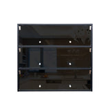 Black Glass Door Shoe Box Shoe Storage Cabinet With RGB Led Light W331P235039