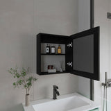 Payson Medicine Cabinet in Melamine With Included Mirror, Black B128P237155