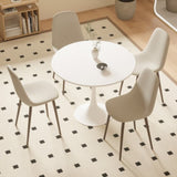 ZNTS White Round Dining Table, 31.5" Tulip Table Kitchen Dining Table 2-4 People with MDF Table Top & W2189131694