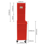 Tool Cabinet on Wheels, 6-Drawer Lockable Rolling Tool Chest w/ 4 Universal Wheels, 2 in 1 W110282272