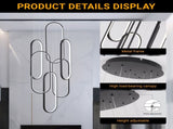 High Ceiling Chandelier Modern LED Ring Pendant Light 3 Color Dimmable Black Chandeliers 92072349
