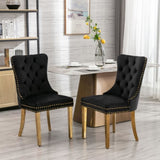 ZNTS Furniture,Modern, High-end Tufted Solid Wood Contemporary Velvet Upholstered Dining Chair with 45655685