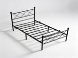 78"40" Twin Metal Platform Bed Frame, X-Design Headboard & Footboard with LED Lights, USB & Type-C 33847387