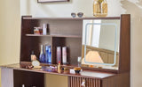 Elegant makeup vanity desk with 3 modes Adjustable Lighted Mirror,modern dressing table set with N844P257533W