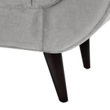 Alma Tufted Flared Arm Entryway Bench, Opal Grey Velvet B2719P238451