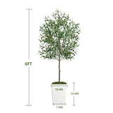 Artificial Olive Tree 6FT with Pot and Moss, Artificial Plants for Home Office Decor T3210P298176