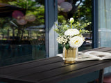 55" Outdoor Bar Table with Adjustable Feet, Rectangle Narrow Counter Height Table, 50542230