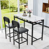 Kitchen Table Set, Dining Table and Chairs for 2, 3 Piece Dining Room Table Set with 2 Upholstered W578P150069