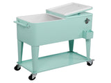 91*84.5*38.5cm Rectangular Plastic Box Frozen Insulation Cart Mint Green 78836662