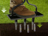 43in Lawn Aerator Garden Tool with Soil Core Tray, Manual Grass Plug Aerators & A Cleaning Tool, 55740935