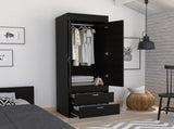 Lisboa Armoire, Rod, Double Door, Two Drawers, Metal Handles B200P188848