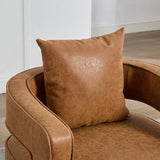 29.1"W Swivel Accent Open Back Barrel Chair Modern Comfy Sofa Chair With Weathered Base For Nursery W1298P241830