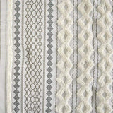 Cotton Printed Comforter Set with Chenille Ivory King/Cal King B035128794