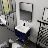 ZNTS 24 Inch Freestanding Bathroom Vanity With Resin Basin,24x18-BVA01124NB-1, W999P190060