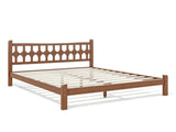 Queen Size Bamboo Platform Bed with Diamond-shaped headboard, Solid Bamboo-made Bed Frame with W5316P484040