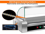 Stainless Steel Hot Dog Maker - 7 Rows, Toughened Glass Hood & 17.7"x9.8" Grill Surface 41605425