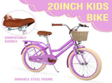 Multiple Colors,Girls Bike with Basket for 7-10 Years Old Kids,20 inch wheel ,No Training Wheels W1019138604