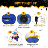 3.3 FT Halloween Inflatable Clown Broke Out from Window Outdoor Decorations, Scary Blow up Decor 88225003