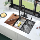 Workstation 32" L X 19" W Undermount Kitchen Sink With Accessories W122546355