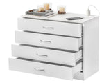 4-Drawer Storage Cabinet Drawer Dresser with Power 56991793