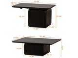 Vintage Fashion Style Square Coffee Table Set with Wood Grain Finish,for Living Room, Office and W757P235685