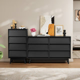 4 Drawer Double Dresser Features Vintage-style and Bevel Design W578P170158