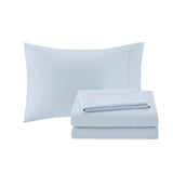 12 Piece Comforter Set with Cotton Bed Sheets Blue/Brown Queen B035128822