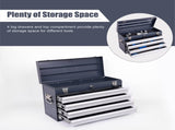 Heavy Duty Metal Tool Box, 21-inch, Portable Metal Tool Box with 4 Drawers, Small Tool Chest with W2660P310458