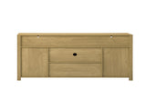 59.3''Sideboard with Sliding Barn Door and Mesh Panels,Farmhouse Buffet with Open N711P347388O