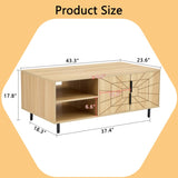 Nordic Style MDF Natural Wood-Colored Coffee Table - Adds Natural Warmth to Modern Homes,Product W3226P278930