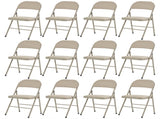 6pcs Elegant Foldable Iron & PVC Chairs for Convention & Exhibition Light Brown 09014703