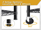 Heavy Duty Shelves 55.12" W Wire Shelving Unit with Wheels 3200LBS NSF Metal Shelves for 30334700
