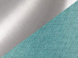 Ashland 27" Contemporary Metal Table Lamp in Brushed Nickel with Turquoise Textured Linen Shade from B202P224090