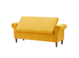 Multifunctional Storage Rectangular Sofa Stool- Yellow 03462302
